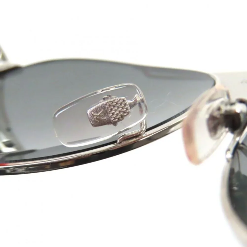 Louis Vuitton Pacific Pilot Eyewear Sunglasses Silver Orange Damier
